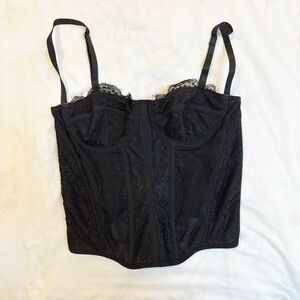 Black Lace Corset Top‎
